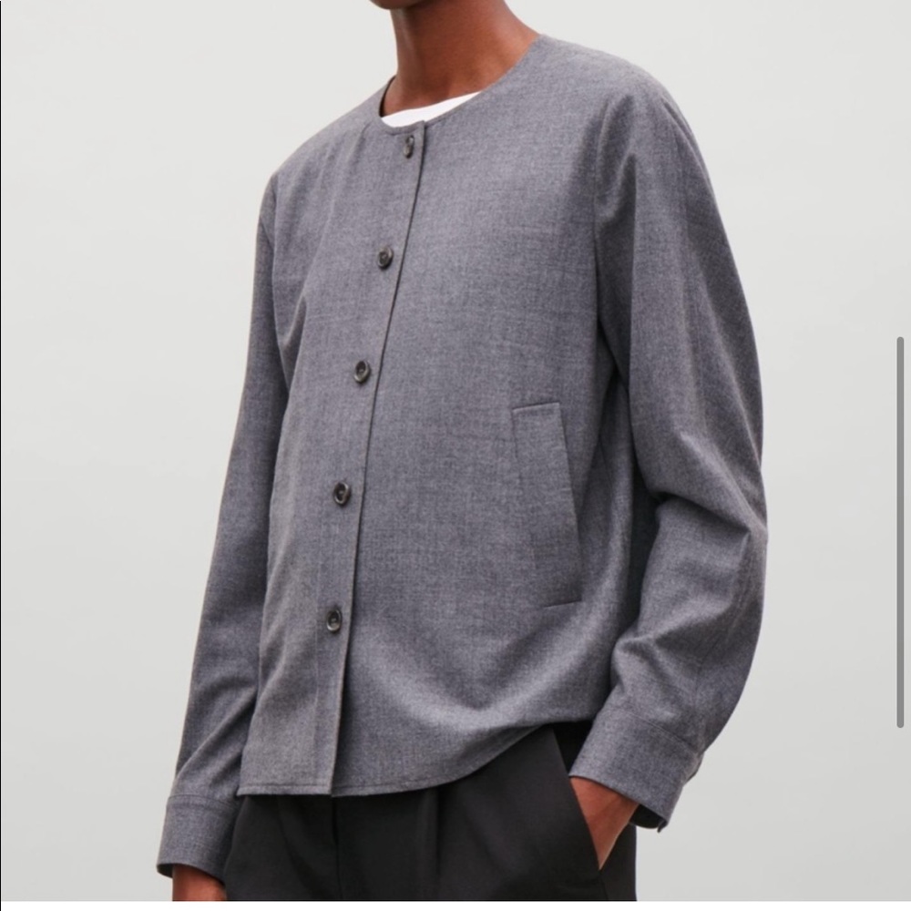 COS Lightweight Wool Shirt Jacket size 4